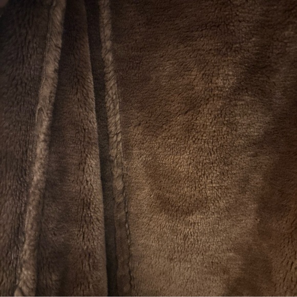 Vintage Fitz-Wright Brown Faux Suede & Sherpa Lined Size XL Coat 90’s Grunge - Picture 4 of 7